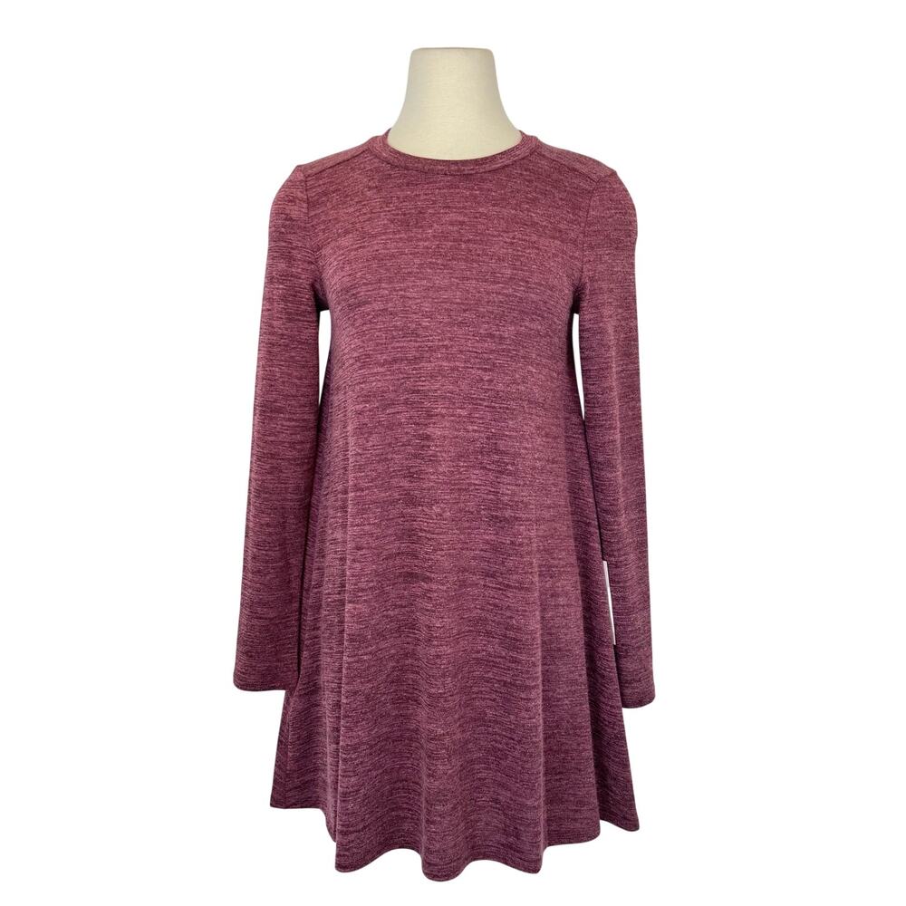 BCBGeneration Long Sleeve Tunic Top Dress Red Multi S NWT